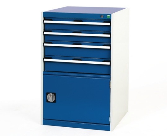 Miscellaneous/BOTT Cubio 1 door 4 drawer cabinet 650mm wide x 750mm deep x 1000mm high