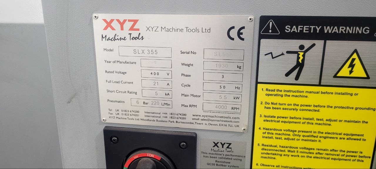 Lathes (CNC and Manual)/Used XYZ ProTURN SLX355 CNC Lathe (4341)