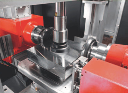 Conical Broaching/Amada THV430 Double Headed Milling Machine