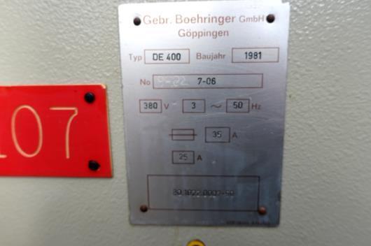 Lathes (CNC and Manual)/Boehringer VDF - DE 400