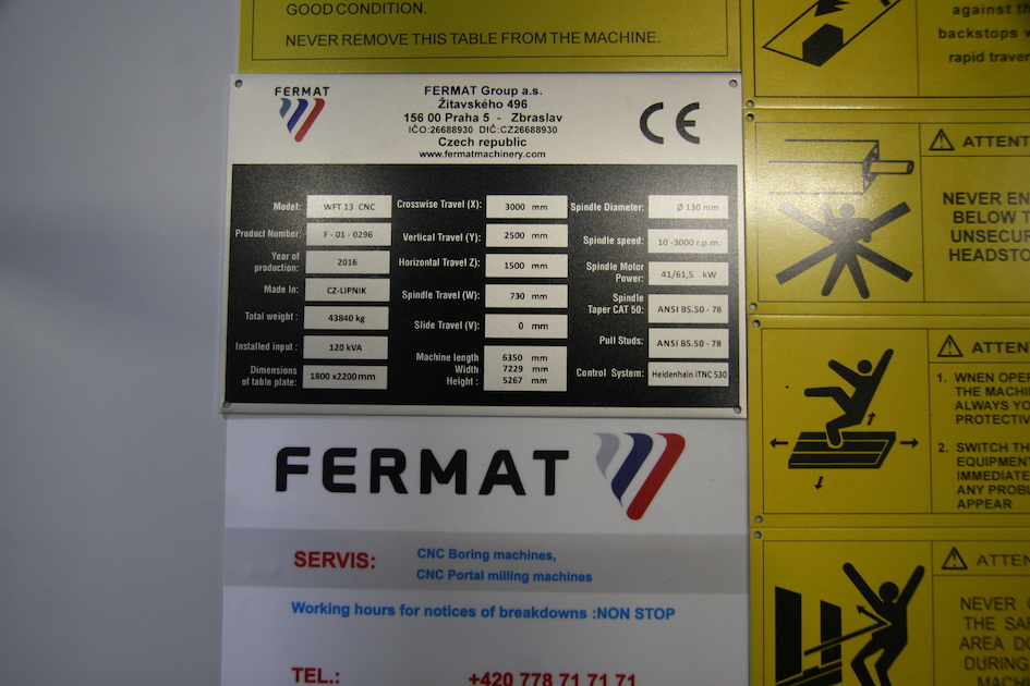 Horizontal Borers/FERMAT WFT 13, ATC 40