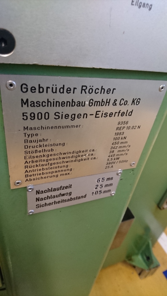 Hydraulic Presses/RÖCHER REP 10.02 N - 9356