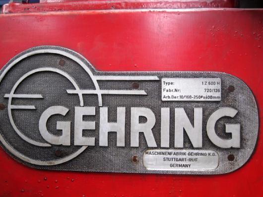 Grinding/Gehring - 1Z600H