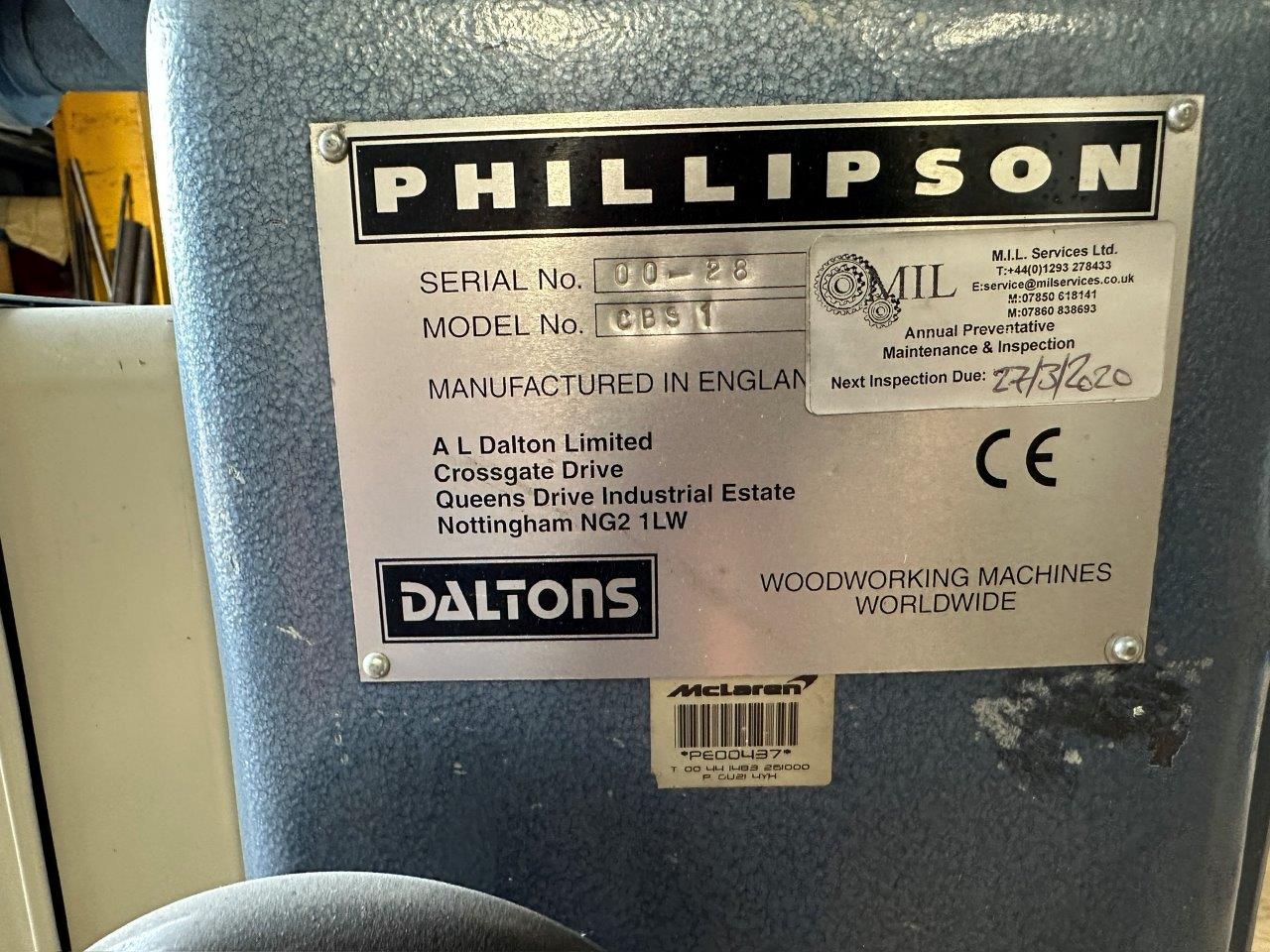 Woodworking Machinery/Phillipson Contour Belt Sander, Model CBS1 (4380)
