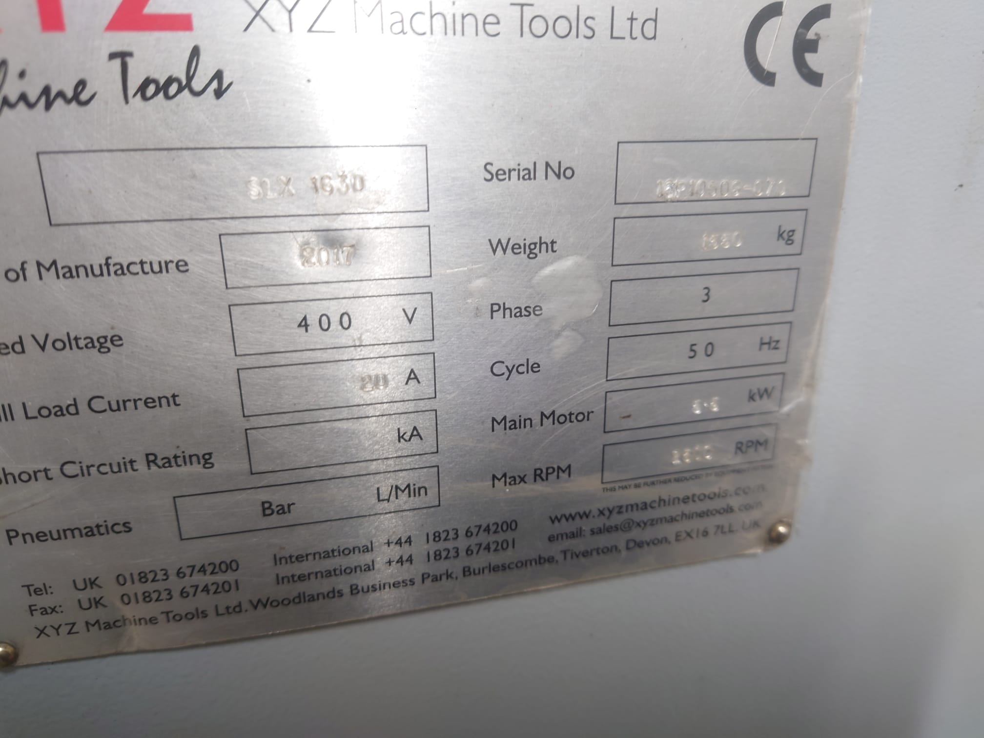 Lathes (CNC and Manual)/Used XYZ Proturn SLX1630 (4611)