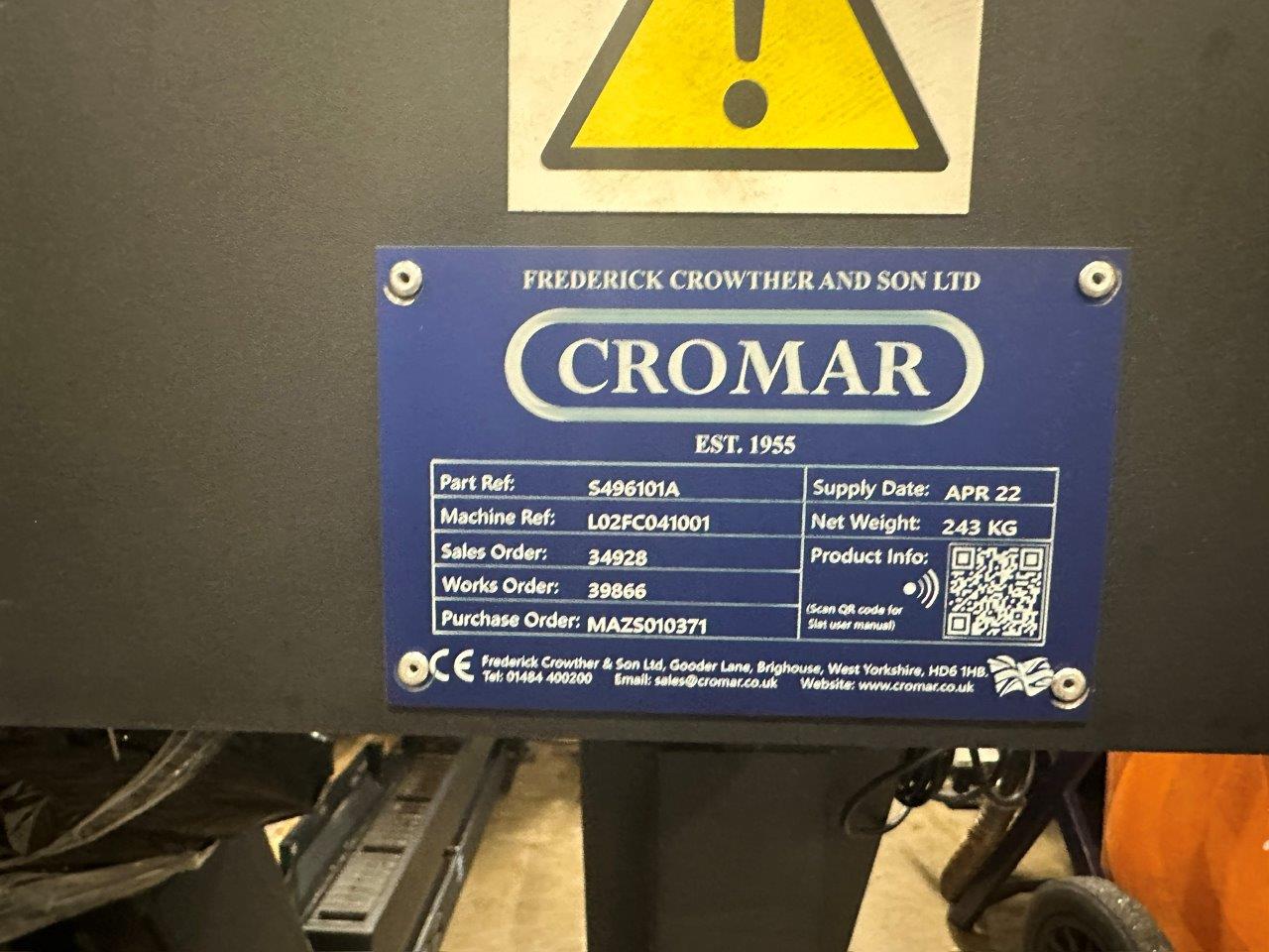 Swarf Conveyors/Used Cromar Swarf Conveyor for CNC Machines (4350)