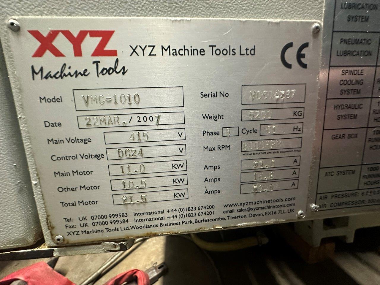 Vertical Machining Centres/Used XYZ 1010 (4591)