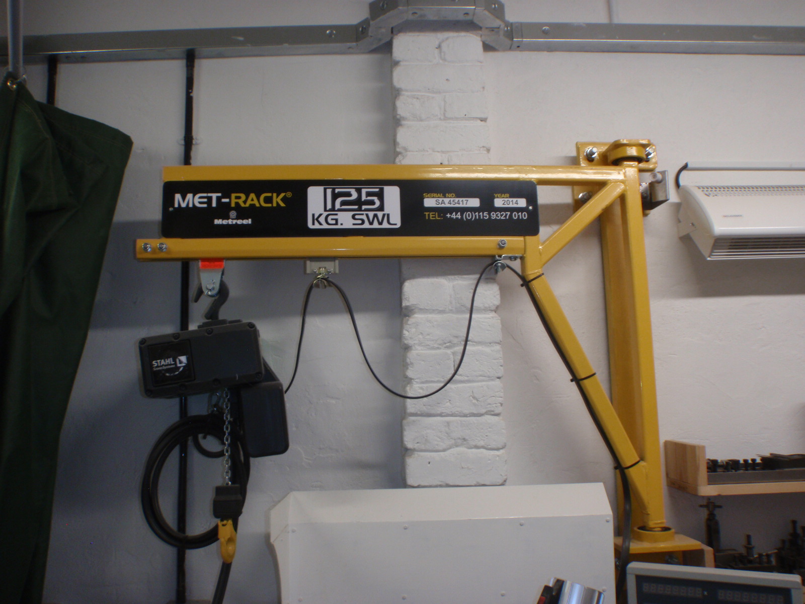 Lifting & Materials Handling/Met Rack 125kg Jib Arm Crane (3085)