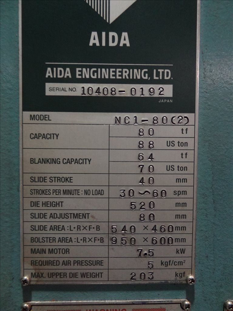 Presses (General)/AidaNC1-80(2)