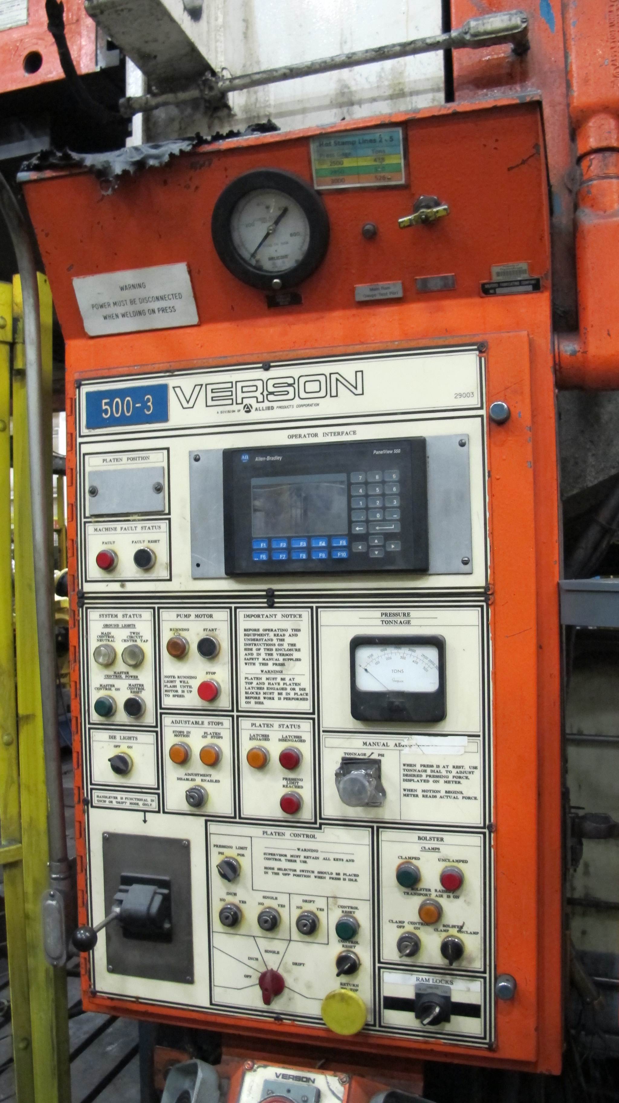 Hydraulic Presses/Verson500-HD2-144-96