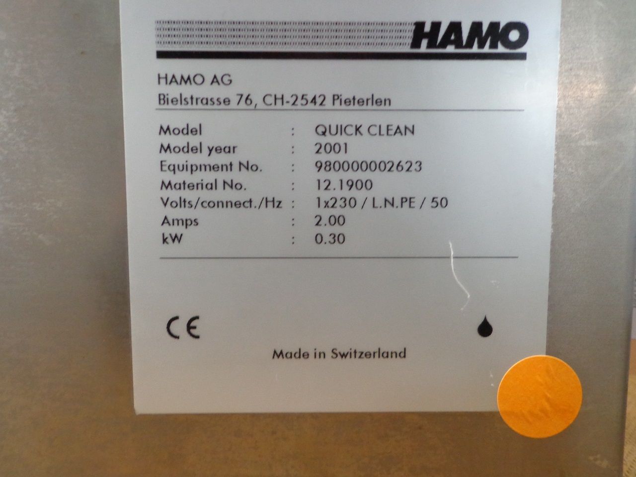 Miscellaneous/WASHER HAMO TYPE QUICK-CLEAN