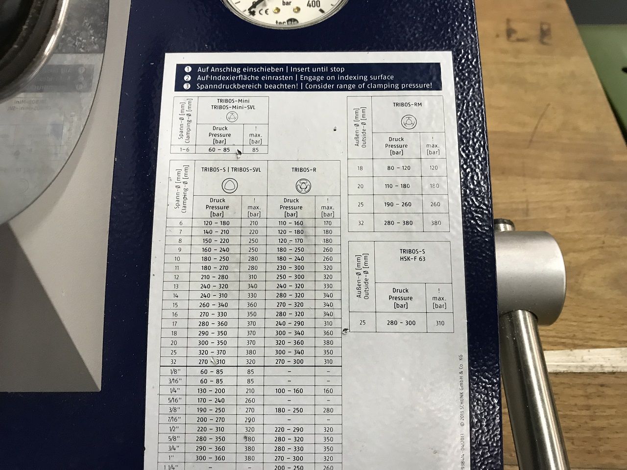 Miscellaneous/CLAMPING DEVICE SCHUNK TRIBOS SVP-2