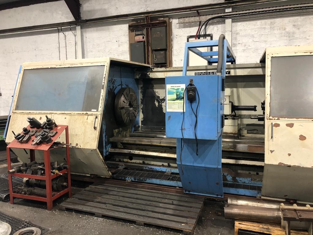 CNC Lathes/Binns and Berry Data 90 Large Bore CNC Lathe