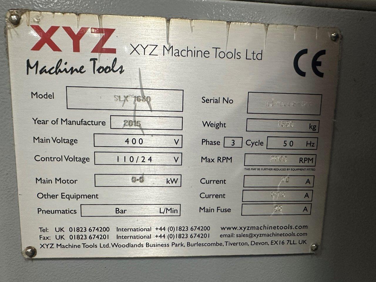 Lathes (CNC and Manual)/Used XYZ Proturn SLX1630 (4541)