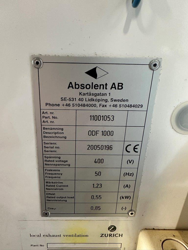 Other Machines/Used Absolent ODF1000 Oil Mist Extraction Unit (4402)