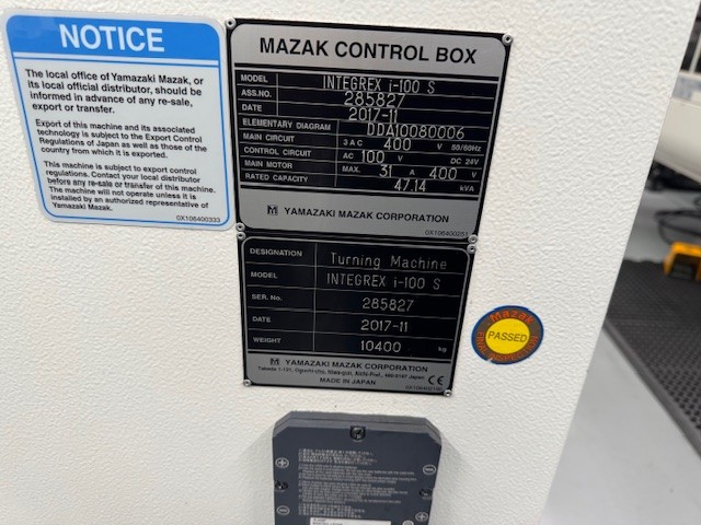 CNC Lathes/Used Mazak Integrex i100S (4734)