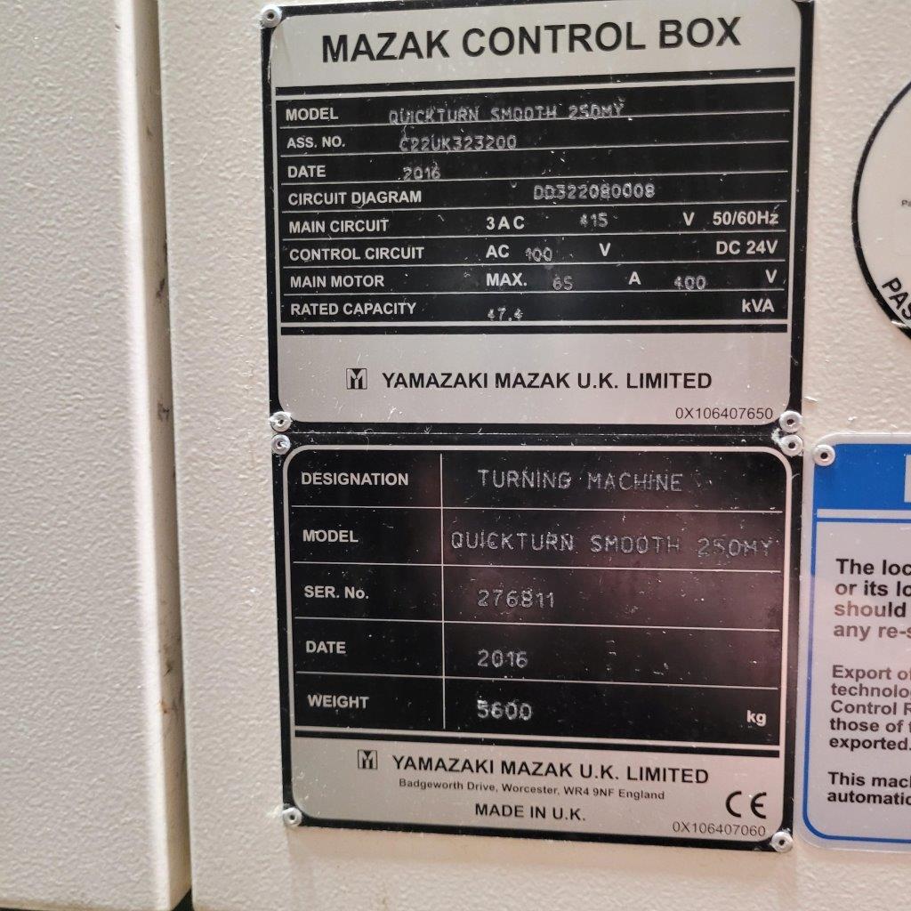 Lathes (CNC and Manual)/Used Mazak QTN250MY x 500mm bed length (4672)