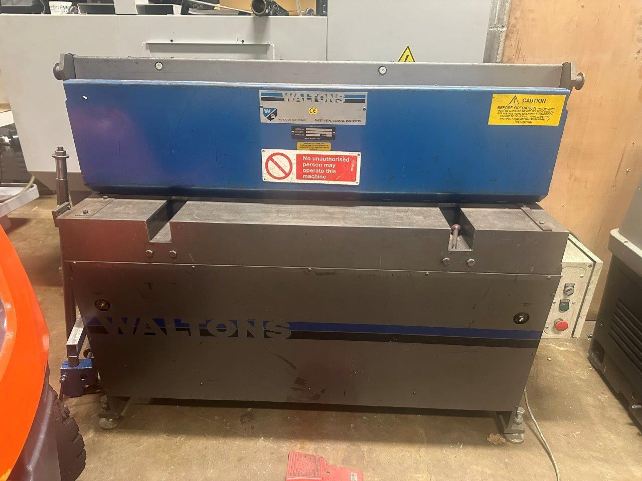 Shearing/Used Walton WPG/1250/3 mechanical shear (4879)