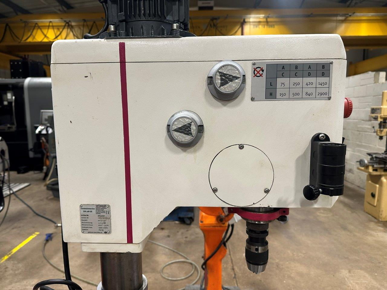 Pillar/Pedestal Drills/Used Optimum DH28GS Pillar Drill (4898)